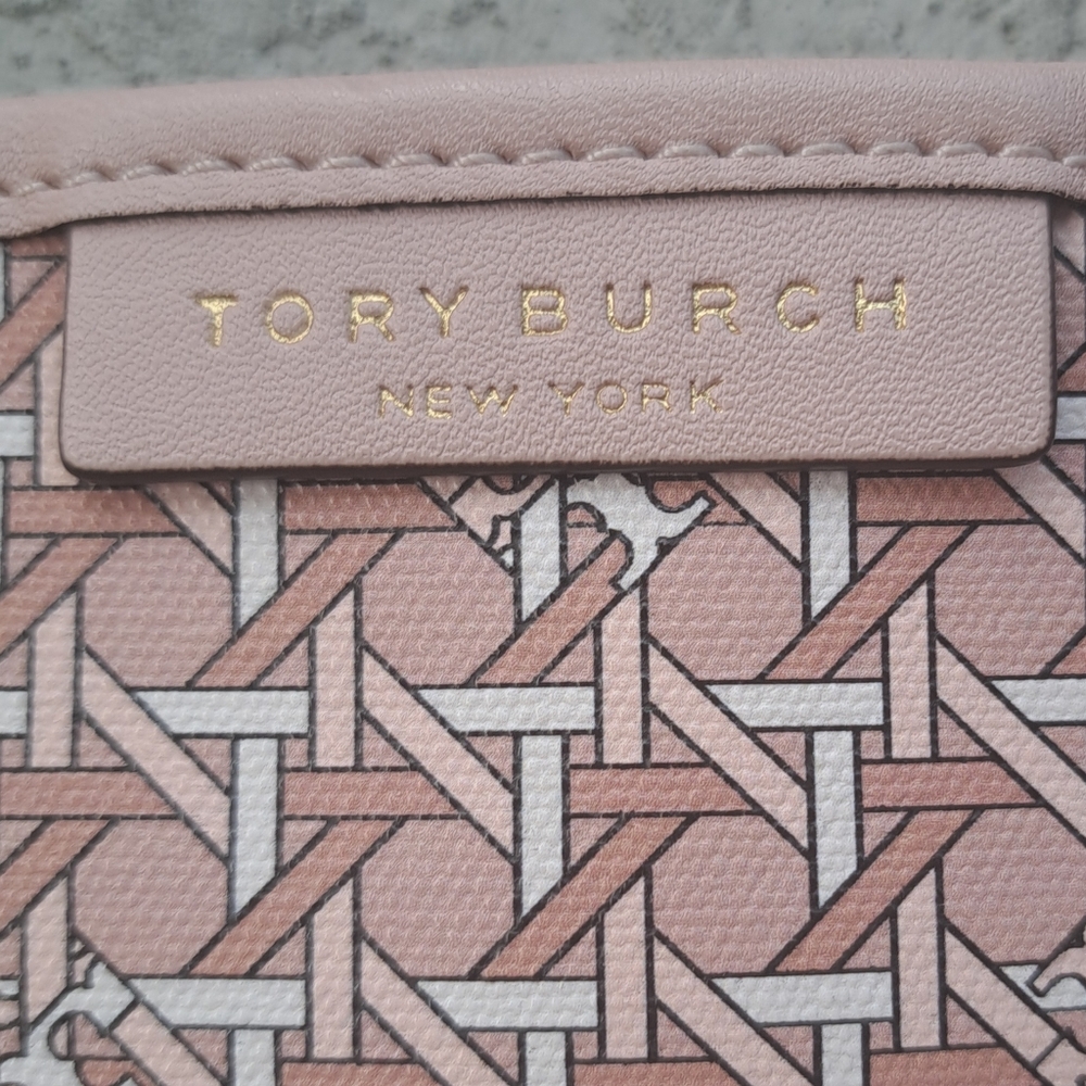 Tory Burch Pink Patterned Leather Tote - Picture 11 of 11